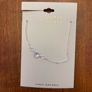 LC Lauren Conrad necklace, small cubic zirconia stone